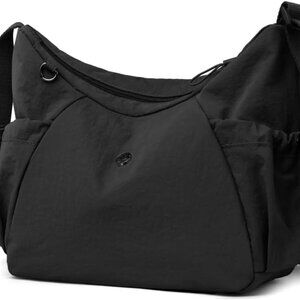 Crescent Crossbody Bags for Women,Nylon Slouchy Sling Hobo Bag Water Repellent S